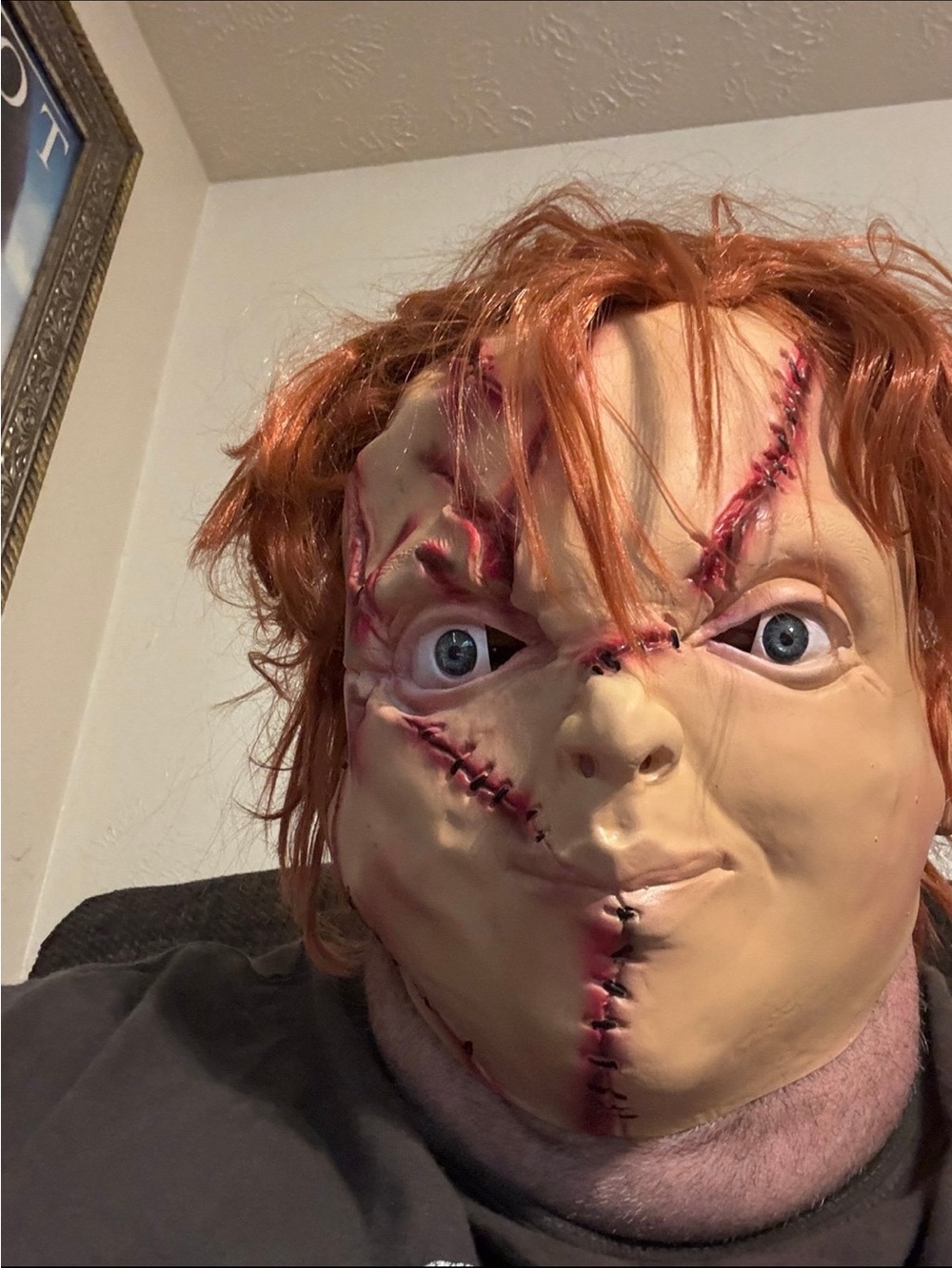 Realistic Rubber Chucky Halloween mask . Full head cover . New in the package
